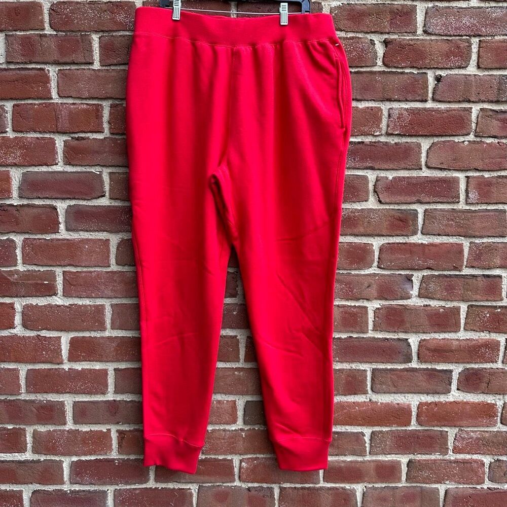 Champion Reverse Weave Red Sweatpants Joggers Athletic Comfort Mens small New